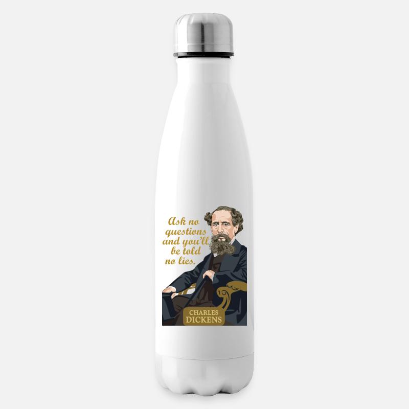 Charles Dickens - Isolierflasche - Weiß