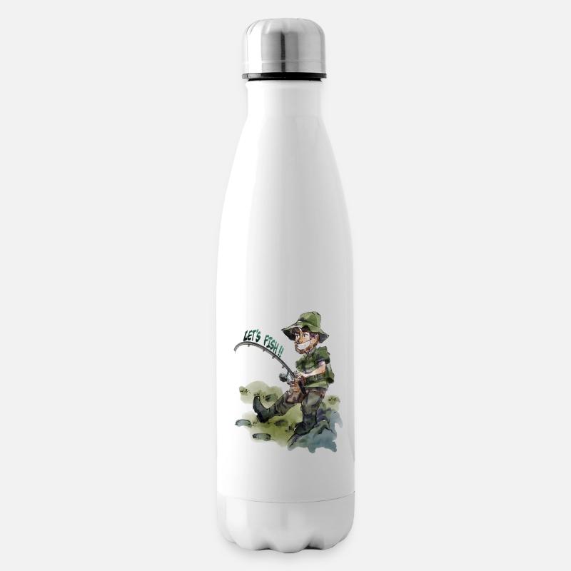 LET'S FISH - Insulated Water Bottle - white