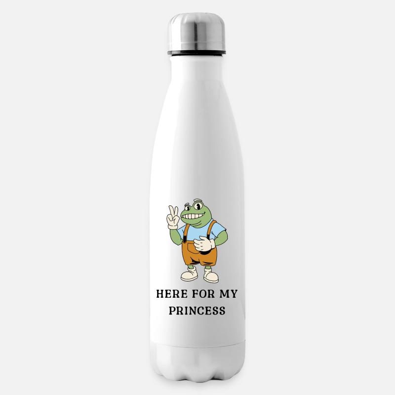 Frosch Peace-Latzhose - Isolierflasche - Weiß