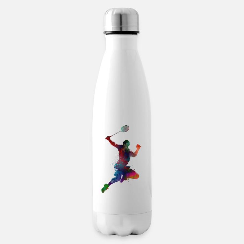 Badminton-Sportkunst #badminton - Isolierflasche - Weiß