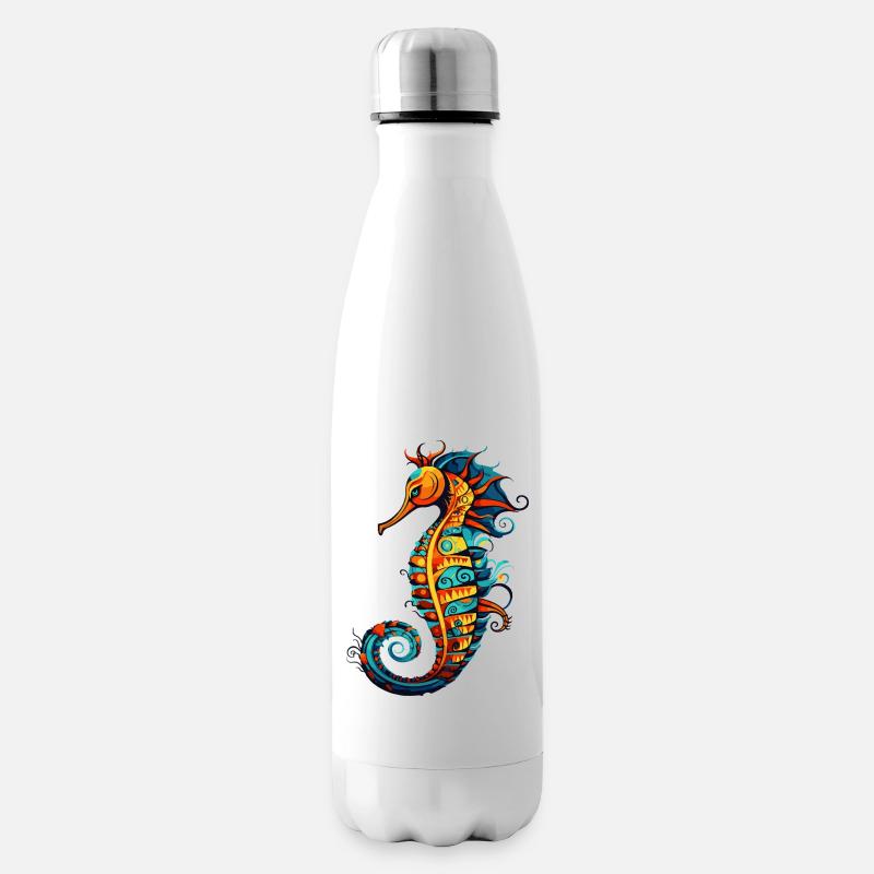 Hippocampe de bande dessinée Seahorse - Bouteille isotherme - blanc