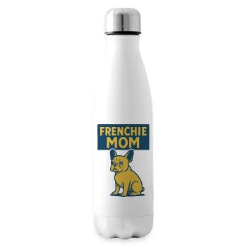 Frenchie Mom Bulldog Tee - Insulated Water Bottle - white - Right