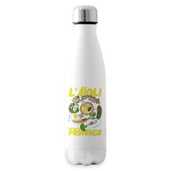 Illustrierte provenzalische Aioli - Isolierflasche - Weiß - Rechts