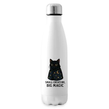 Moonlit Night Cat Star Cape - Insulated Water Bottle - white - Right