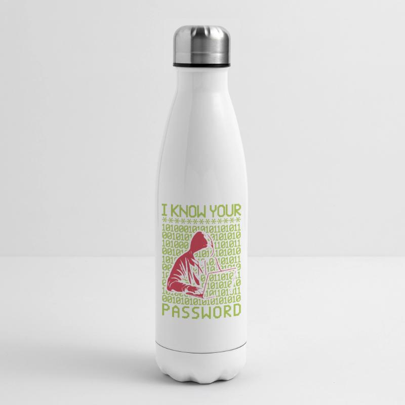 Hacker Hacker Programmeur Linux Password Hacker Bouteille isotherme