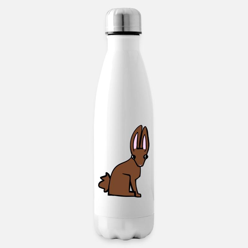 Lapin brun - Bouteille isotherme - blanc