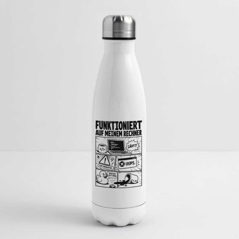 Läuft Coding Comic Design Isolierflasche