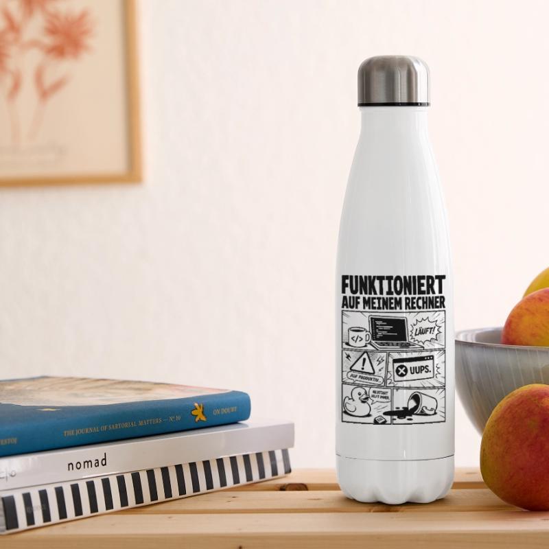 Läuft Coding Comic Design Isolierflasche