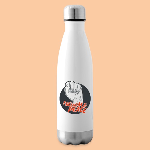 Fist raised for peace and freedom - Insulated Water Bottle