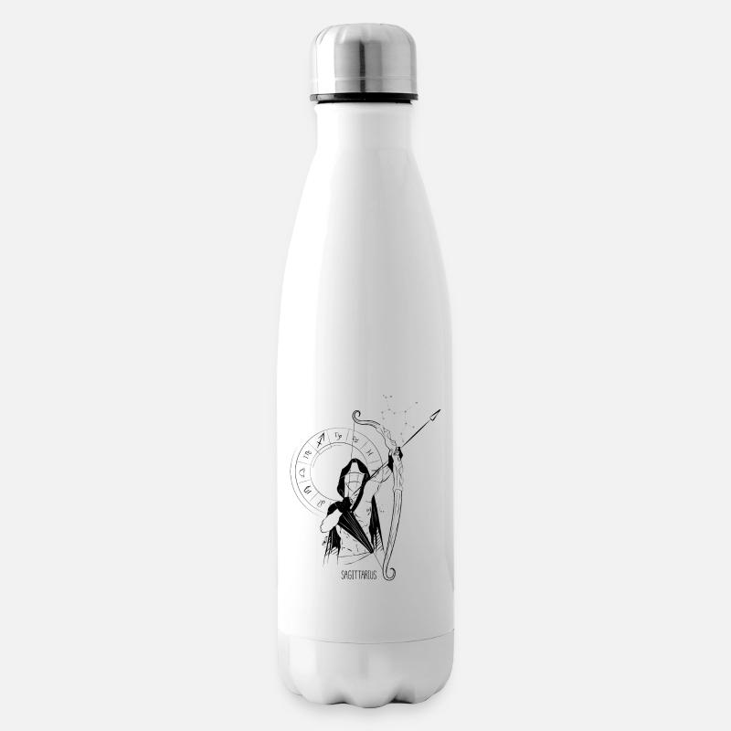 Sagittarius - Schütze - Insulated Water Bottle - white