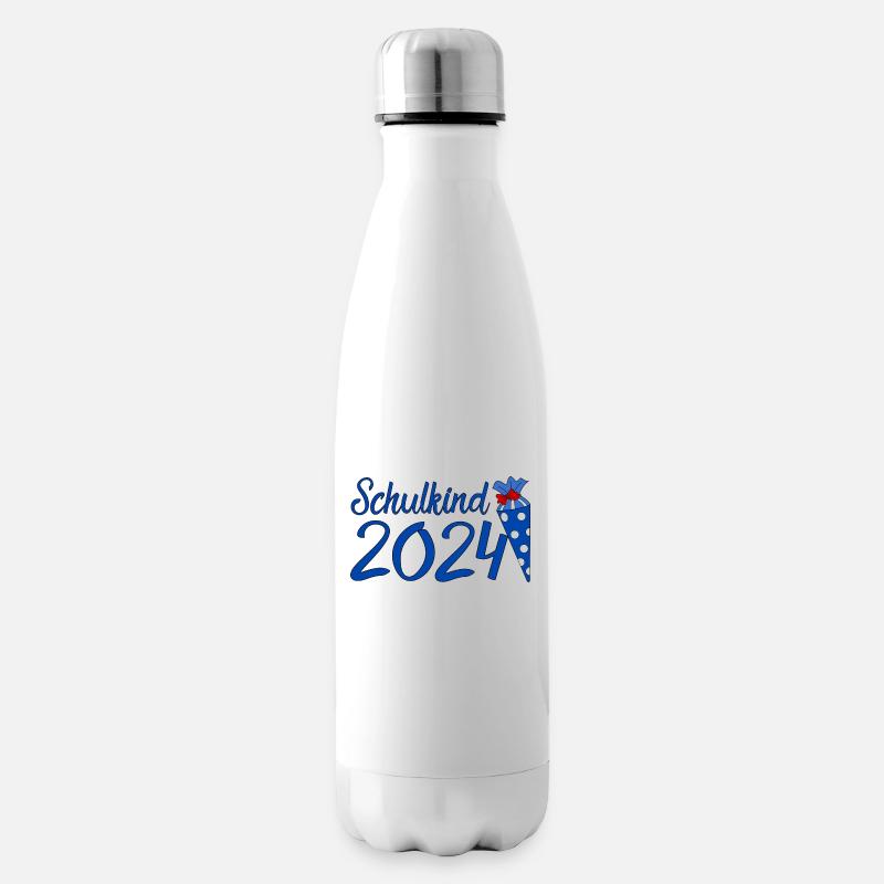 Schulkind 2024 blau - Isolierflasche - Weiß