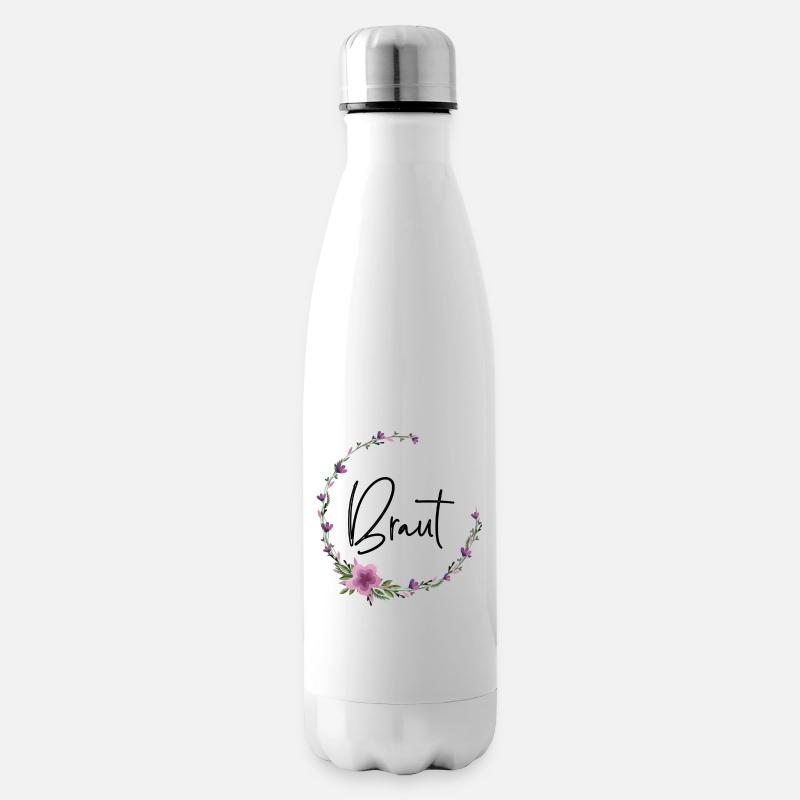Braut Kranz 1 - Isolierflasche - Weiß