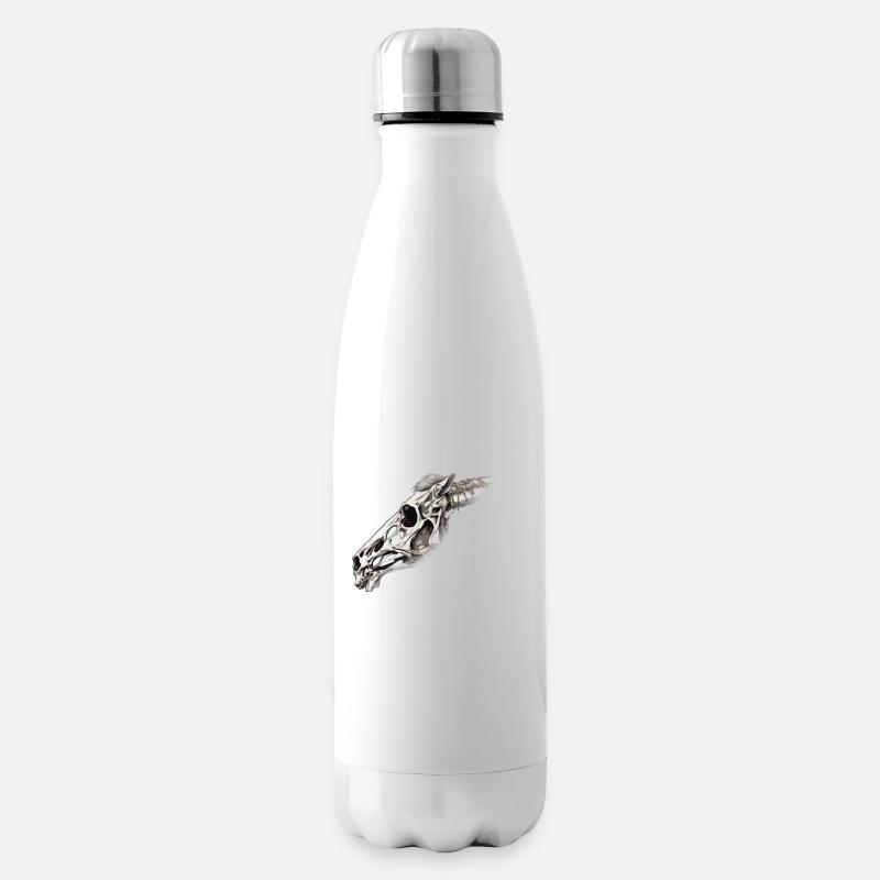 Pferd Skull - Isolierflasche - Weiß