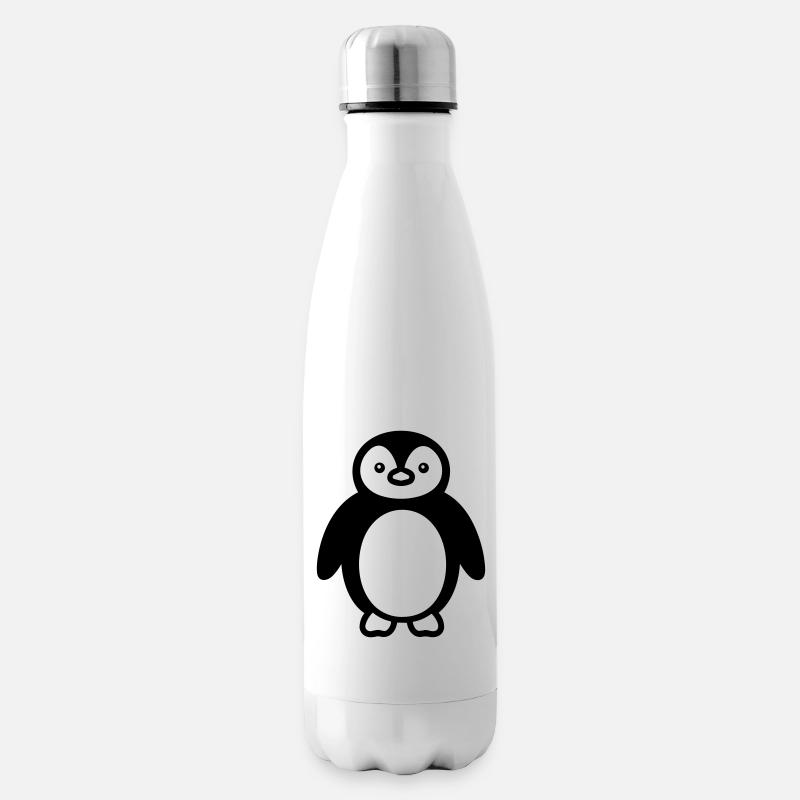Pinguin - Isolierflasche - Weiß