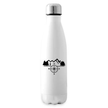 Mountains, Trees and Compass, Survival - Bouteille isotherme - blanc - Droite