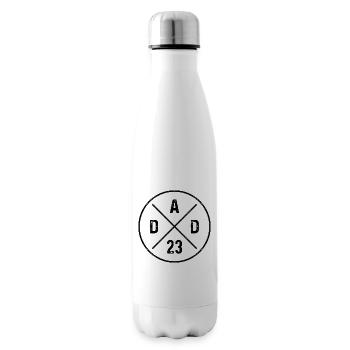 Dad 23 Vater Nachwuchs Baby Ankündigung Papa 2023 - Isolierflasche - Weiß - Rechts