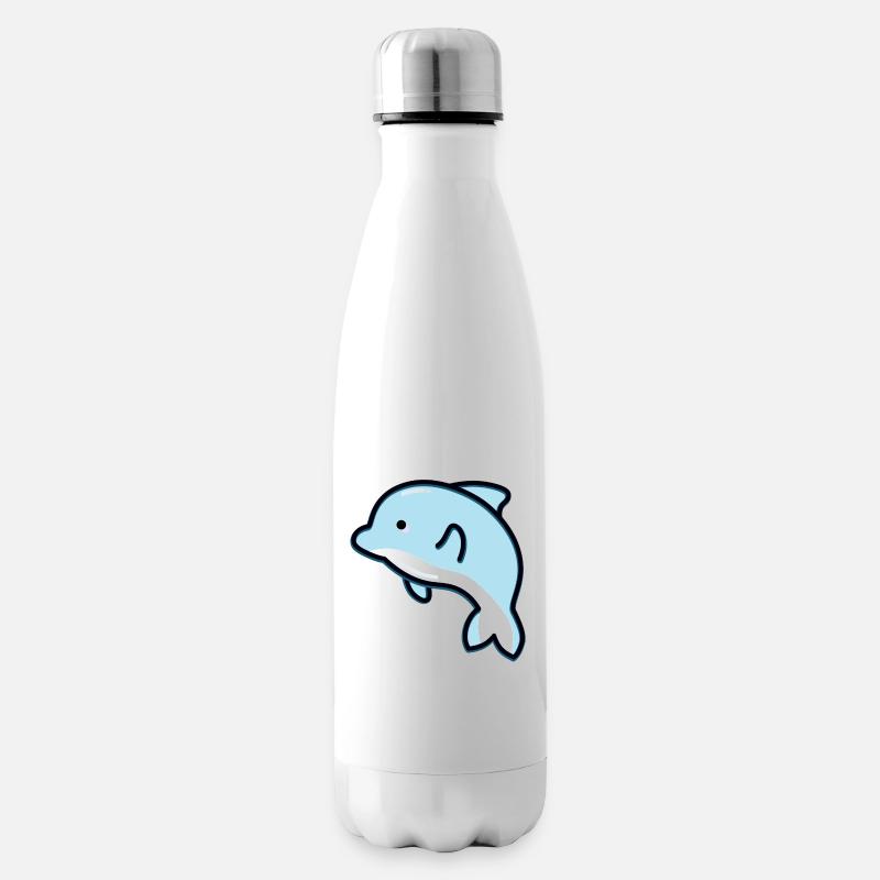 Niedlicher Delfin - Isolierflasche - Weiß