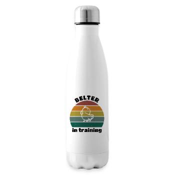 Belter in training - retro distressed schwarz - Isolierflasche - Weiß - Rechts