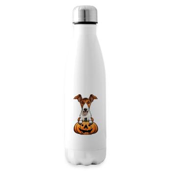 Fox Terrier Dog Pumpkin Lazy Halloween Party - Isolierflasche - Weiß - Rechts