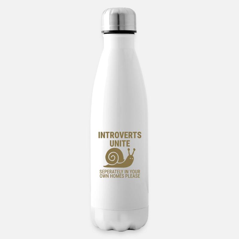 Introvertierte vereint euch! - Isolierflasche - Weiß