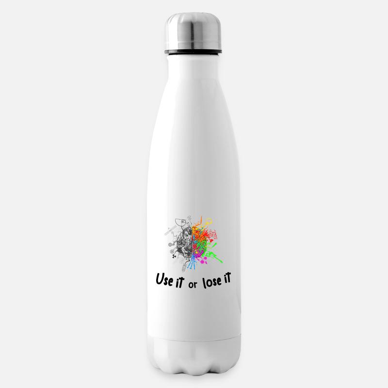 Gehirn / Brain halves functions - use it lose it - Isolierflasche - Weiß