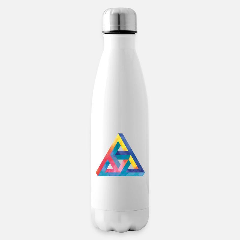 Optische Täuschung Dreieck Escher - Isolierflasche - Weiß