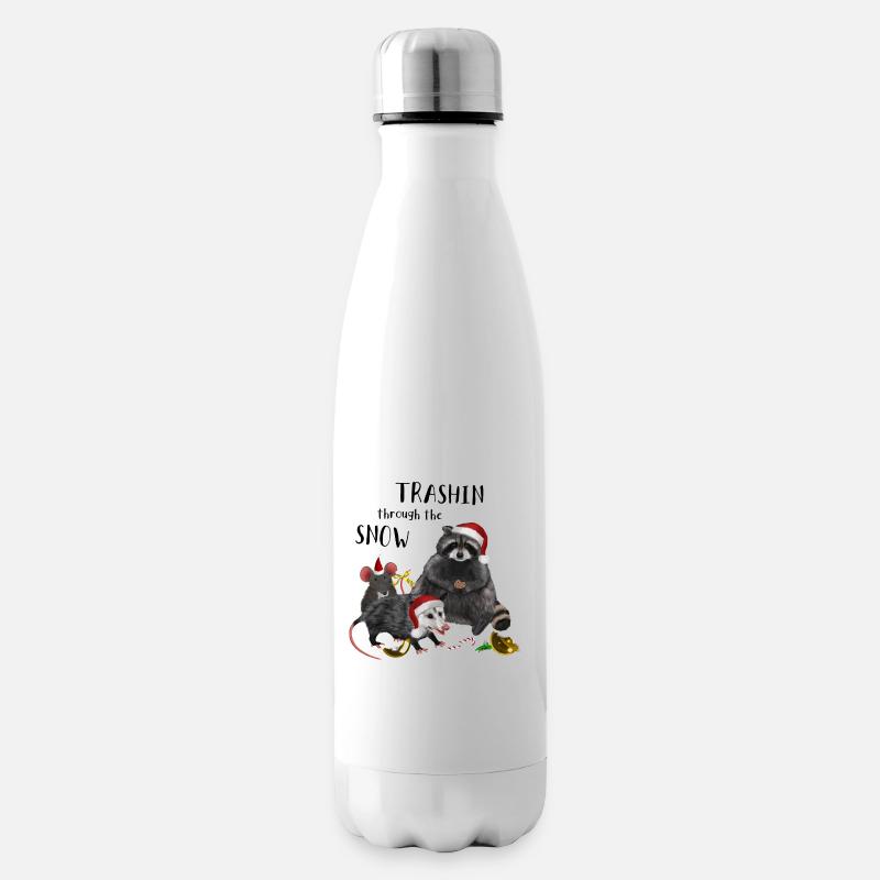 Christmas - Racoon Mouse Rat Opossum - Isolierflasche - Weiß