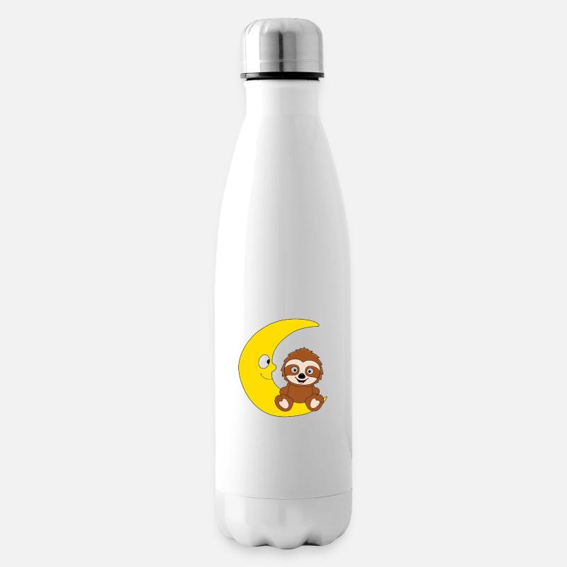 FAULTIER - MOND - TIER - TIERISCH - Isolierflasche - Weiß