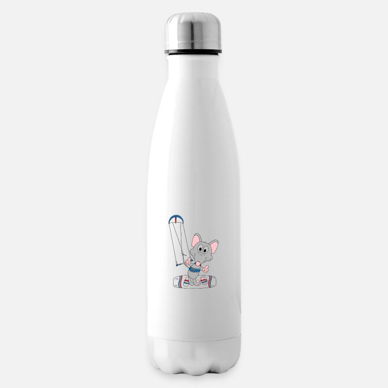 WASSERRATTE - RATTE - KITER - KITESURFER - KITEN - Isolierflasche - Weiß