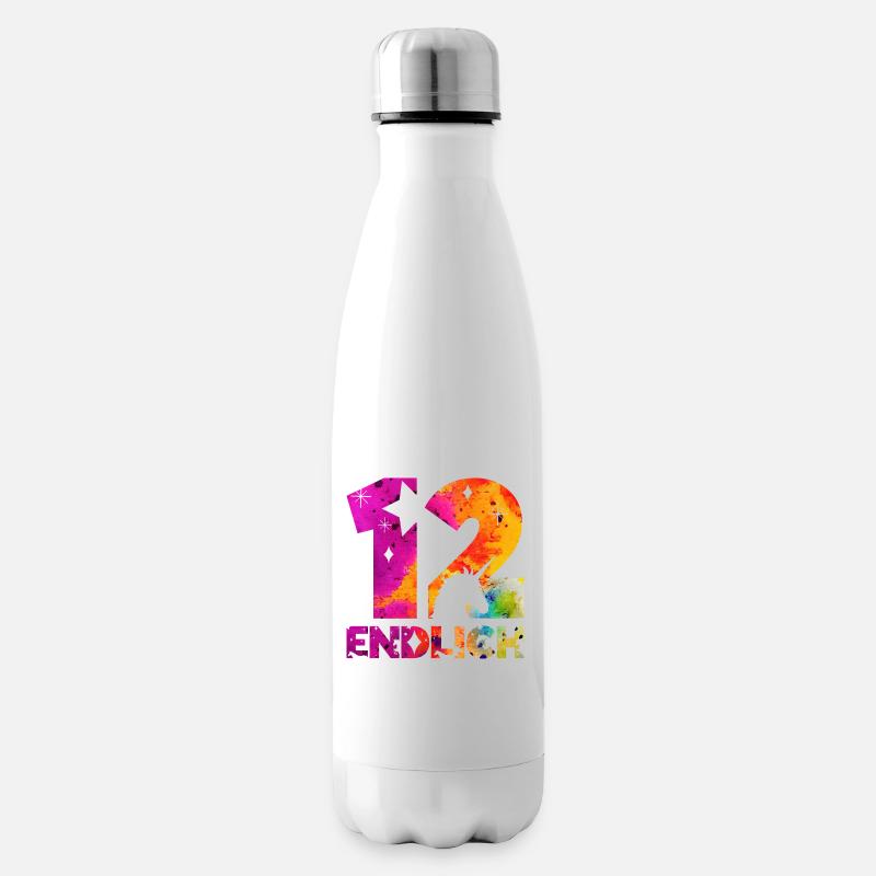 ENDLICH 12 EINHORN 12. GEBURTSTAG - Isolierflasche - Weiß