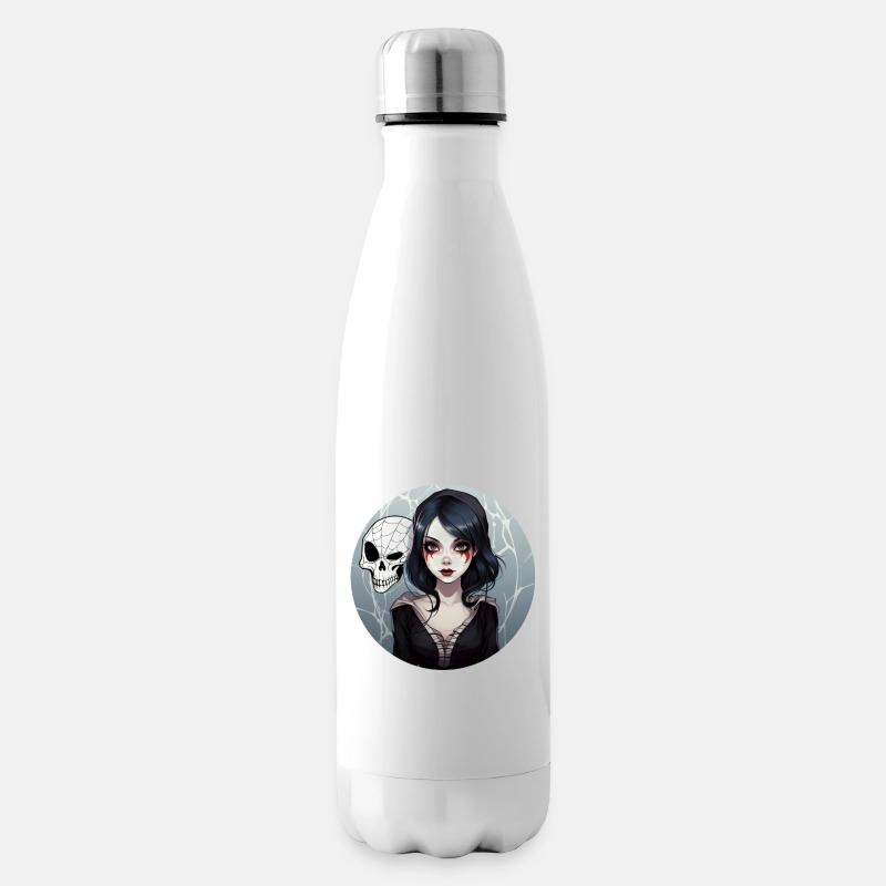 Gothic Mädchen - Isolierflasche - Weiß