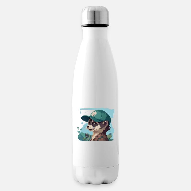 Cool Racoon - Bouteille isotherme - blanc