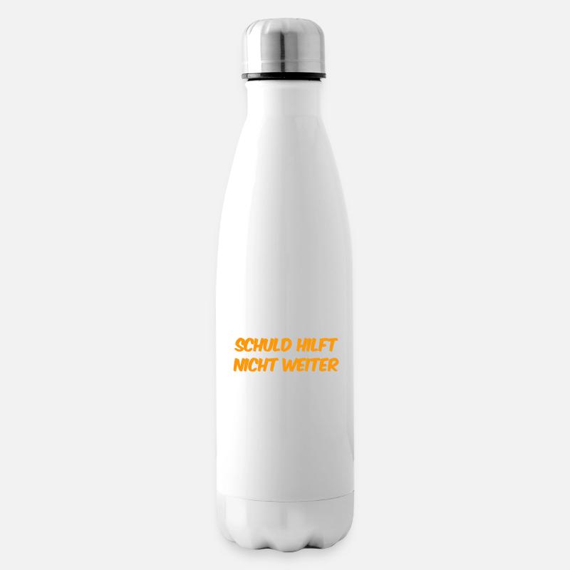 Schuld bringt nichts - Isolierflasche - Weiß