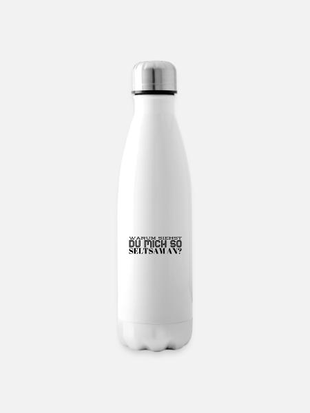 komische Blicke - Isolierflasche - Weiß