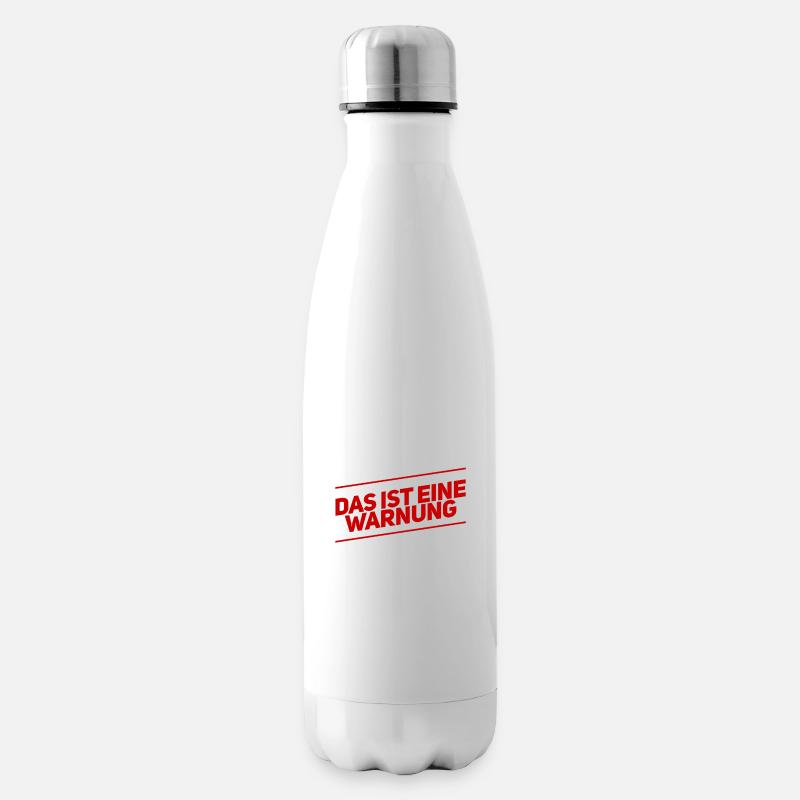 sei gewarnt - Isolierflasche - Weiß