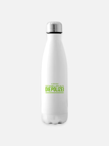 die Polizei abhängen - Isolierflasche - Weiß