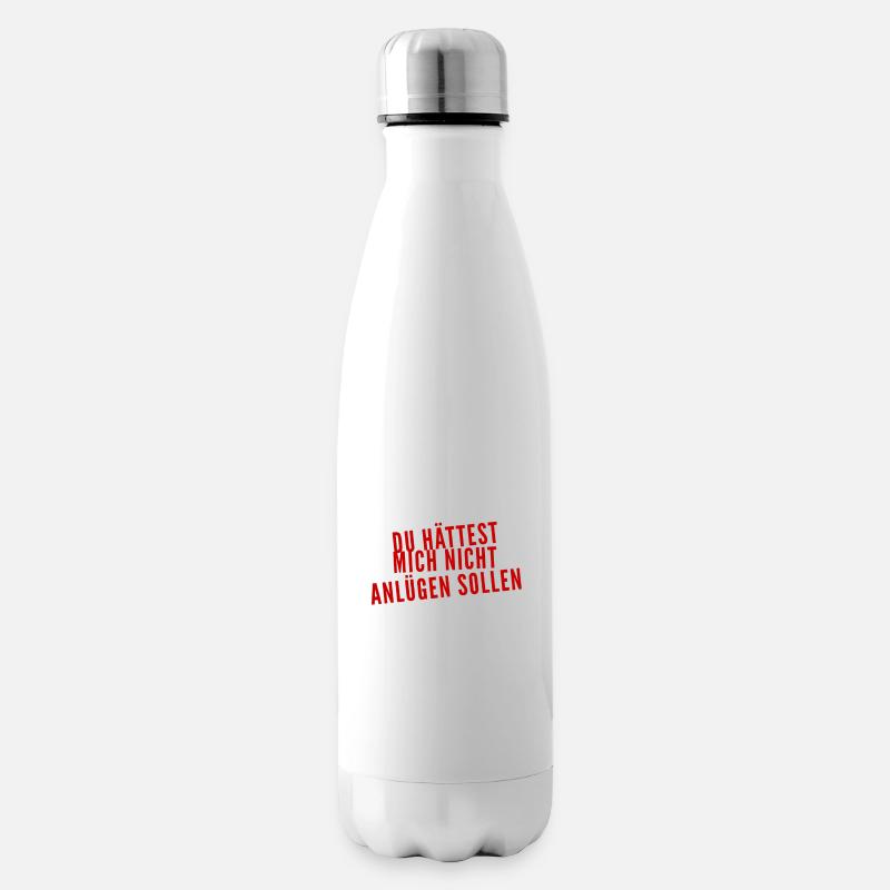 ich bin gegen Lügen - Isolierflasche - Weiß