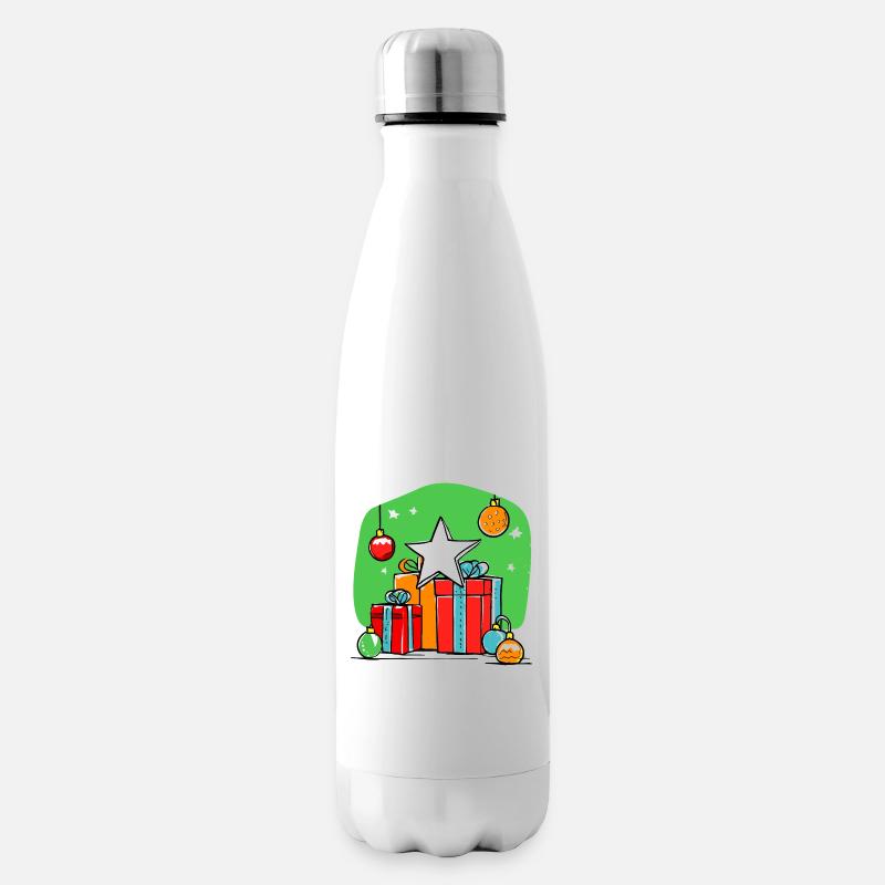 Cadeaux et Décorations de Noël - Bouteille isotherme - blanc