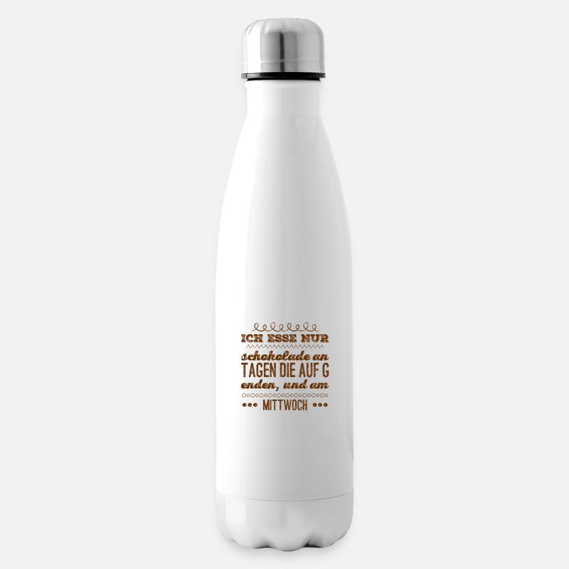 Schokolade ist genial - Isolierflasche - Weiß