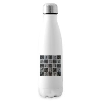 Sator Arepo Runes - Insulated Water Bottle - white - Right