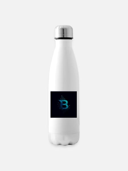 Bitcoin blau futuristisch - Isolierflasche - Weiß