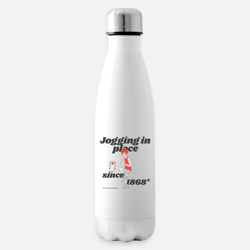 Auf der Stelle Joggen - Isolierflasche - Weiß