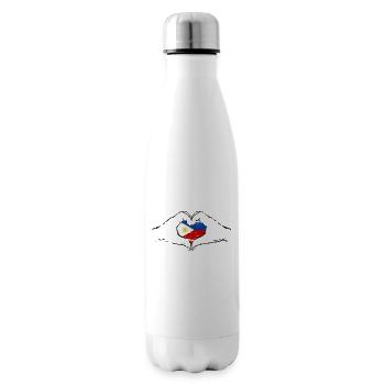 Philippinen Flagge Herzform used - Isolierflasche - Weiß - Rechts