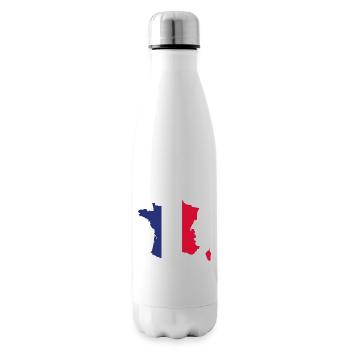 France drapeau - drapeau de la France - Bouteille isotherme - blanc - Droite
