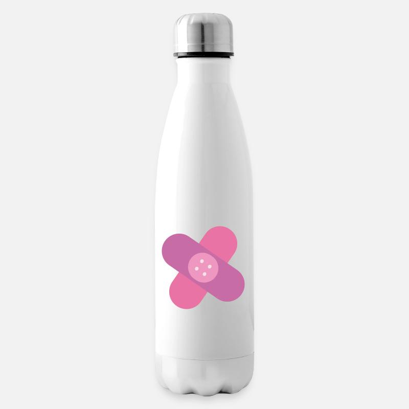 Niedlich Pflaster Geschenkidee - Isolierflasche - Weiß