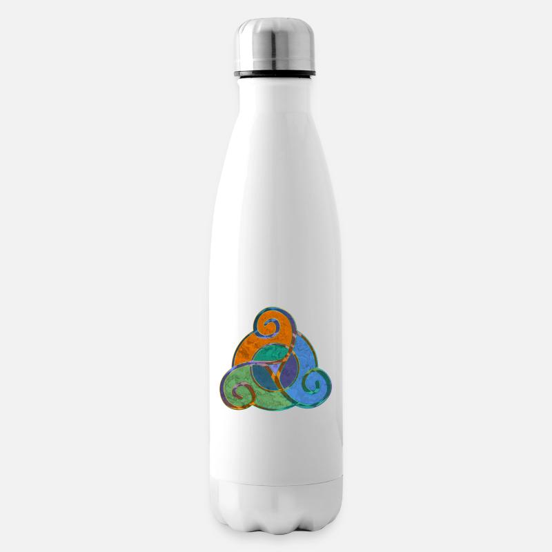 Triskele - Celtic Symbol Design 5 - Isolierflasche - Weiß