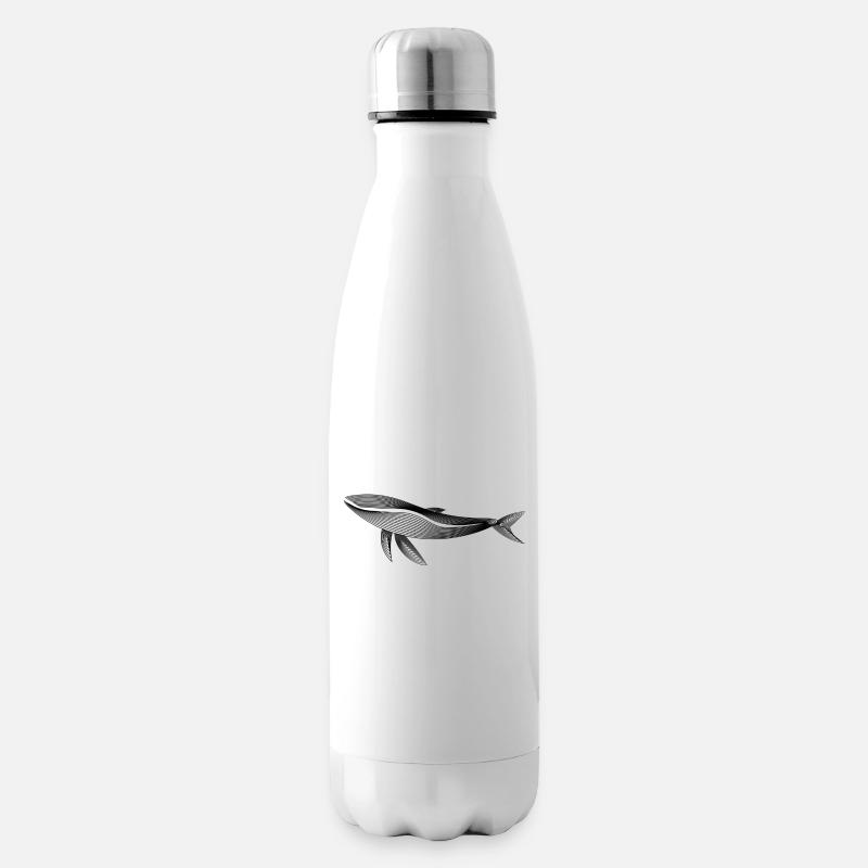 Wale - Isolierflasche - Weiß
