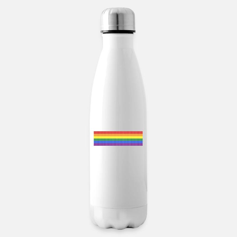 Drapeau lgbt - Bouteille isotherme - blanc