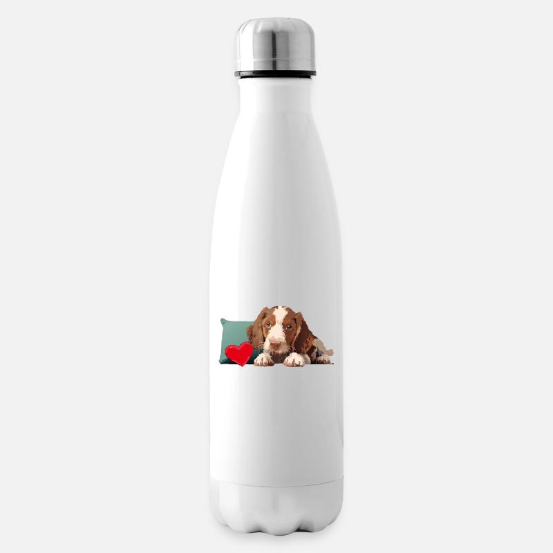 Welpe - Pepe unser kleiner Hund - Isolierflasche - Weiß