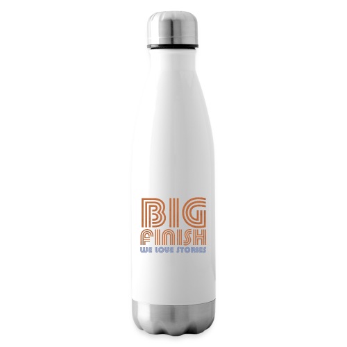 Retro Big Finish Logo (front and back) - Insulated Water Bottle